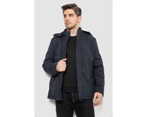 Куртка чоловіча демісезонна з капюшоном, колір синій, 244RL9159AL