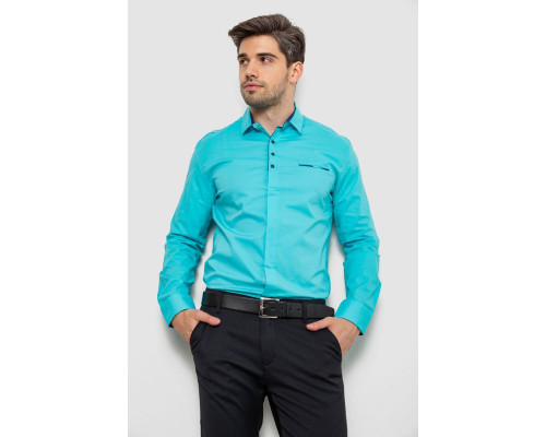 Сорочка чоловіча, колір бірюзовий, 214R7150