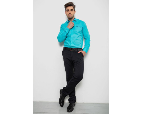 Сорочка чоловіча, колір бірюзовий, 214R7150
