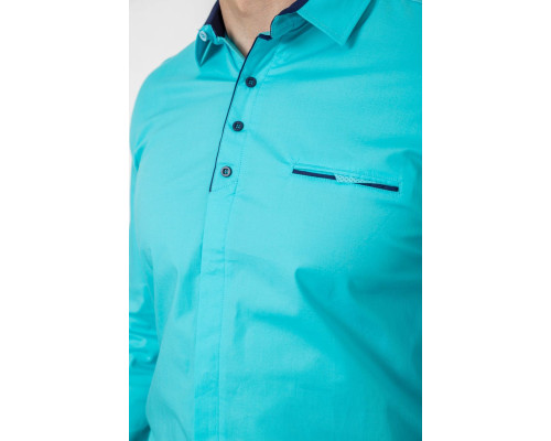 Сорочка чоловіча, колір бірюзовий, 214R7150