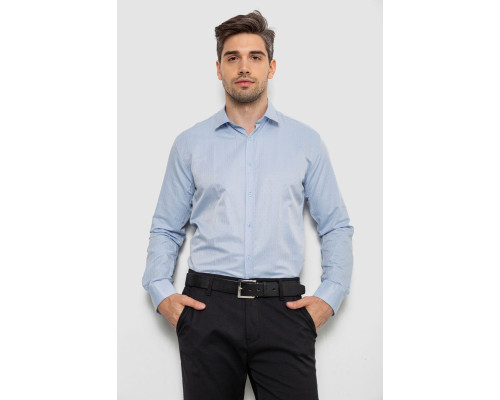 Сорочка чоловіча з довгим рукавом, колір блакитний, 214R836