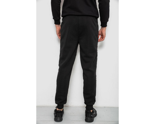 Спортивні штани чоловічі на флісі, колір чорний, 244R6120