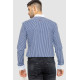 Сорочка чоловіча в смужку, колір біло-синій, 214R35-18-308