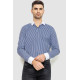 Сорочка чоловіча в смужку, колір біло-синій, 214R35-18-308