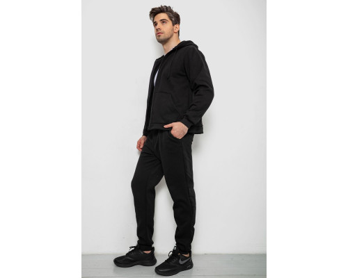 Спортивний костюм чоловічий на флісі, колір чорний, 238R58692