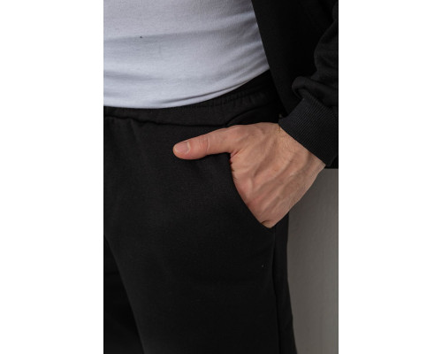 Спортивний костюм чоловічий на флісі, колір чорний, 238R58692