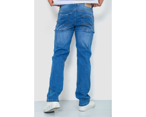 Джинси чоловічі з потертостями, колір блакитний, 244R22-784