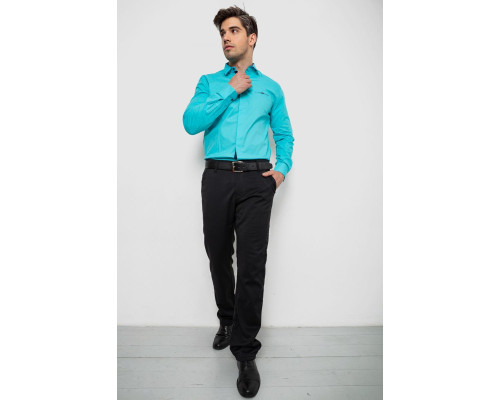 Сорочка чоловіча, колір бірюзовий, 214R7158