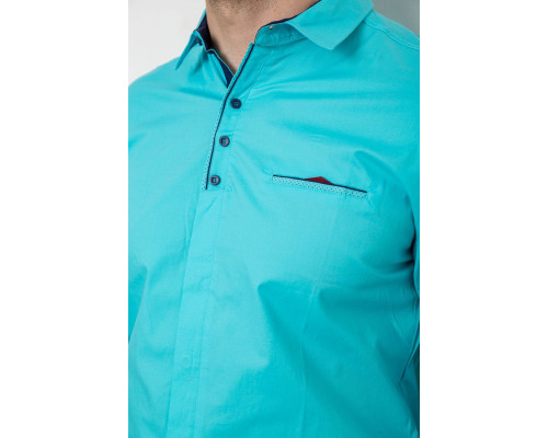 Сорочка чоловіча, колір бірюзовий, 214R7158