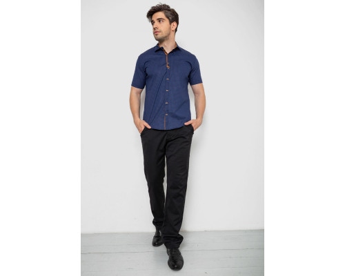 Сорочка чоловіча з принтом, колір синій, 214R7021