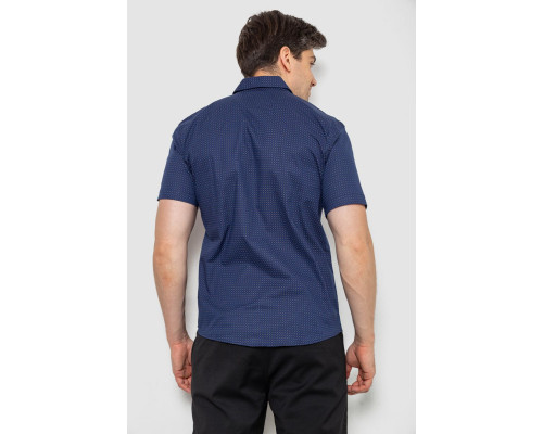 Сорочка чоловіча з принтом, колір синій, 214R7021