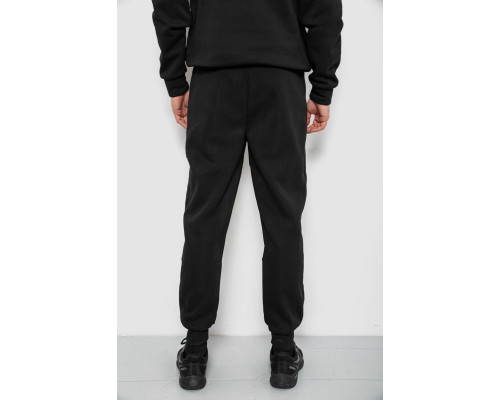 Спортивні штани чоловічі на флісі, колір чорний, 129RA9995