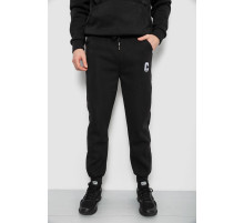 Спортивні штани чоловічі на флісі, колір чорний, 129RA9995