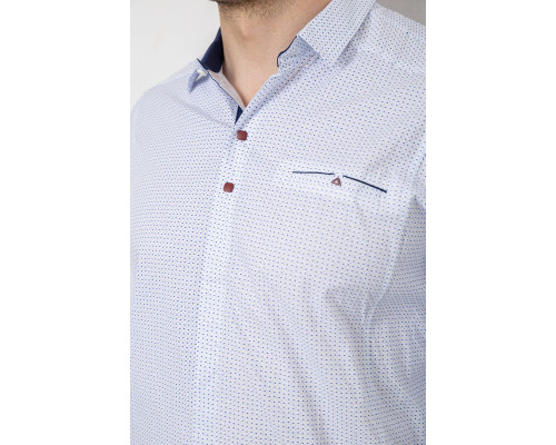 Сорочка чоловіча з принтом, колір білий, 214R7172