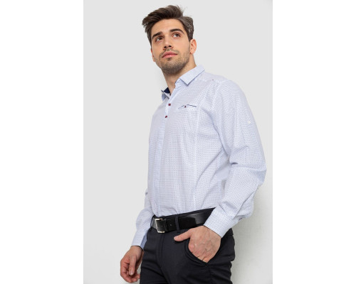 Сорочка чоловіча з принтом, колір білий, 214R7172