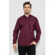 Сорочка чоловіча однотонна з принтом, колір бордовий, 186R01