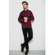 Сорочка чоловіча однотонна з принтом, колір бордовий, 186R01