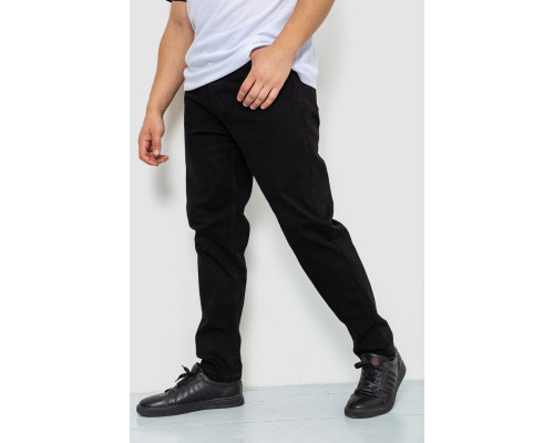 Джинси чоловічі однотонні, колір чорний, 244R8570-1