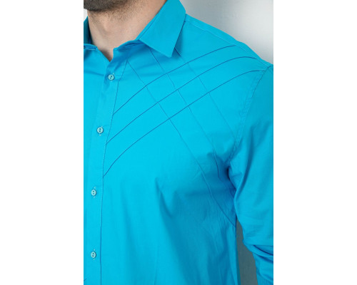 Сорочка чоловіча однотонна, колір блакитний, 214R7466