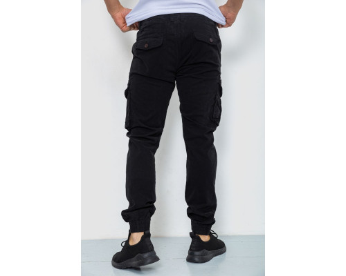 Штани карго чоловічі, колір чорний, 244R2073