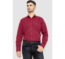 Сорочка чоловіча в клітинку байкова, колір червоно-синій, 214R16-33-164