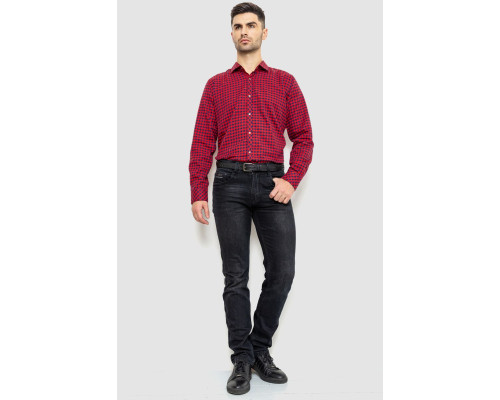 Сорочка чоловіча в клітинку байкова, колір червоно-синій, 214R16-33-164