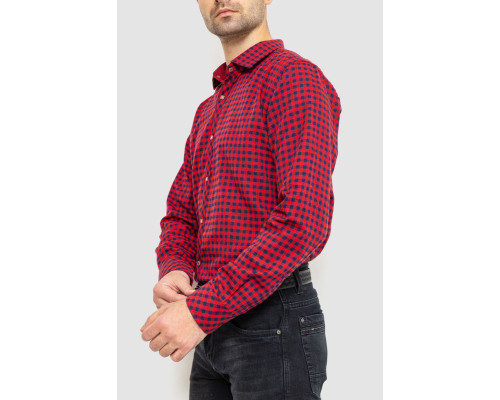 Сорочка чоловіча в клітинку байкова, колір червоно-синій, 214R16-33-164