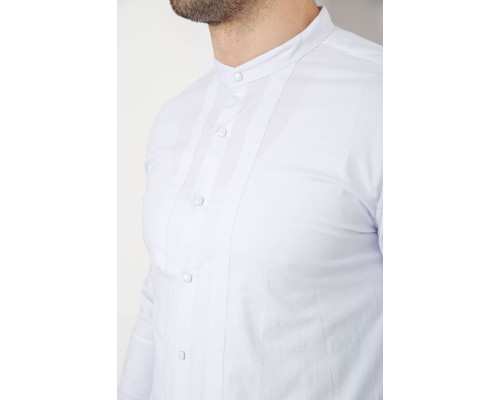 Сорочка чоловіча однотонна, колір білий, 186R2033