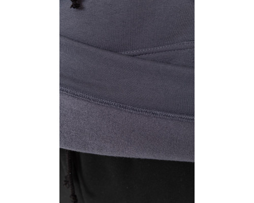 Худі чоловічий на флісі однотонний, колір темно-сірий, 241R2650