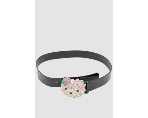 Ремінь жіночий лаковий, колір чорний, 196R4010G2