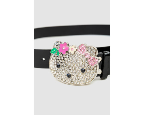 Ремінь жіночий лаковий, колір чорний, 196R4010G2