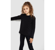 Лонгслів однотонний унісекс, колір чорний, 102R1532