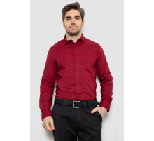 Сорочка чоловіча однотонна, колір бордовий, 186R2013