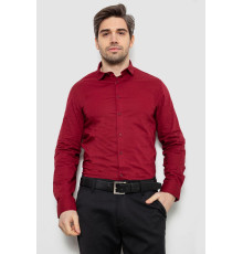 Сорочка чоловіча однотонна, колір бордовий, 186R2013
