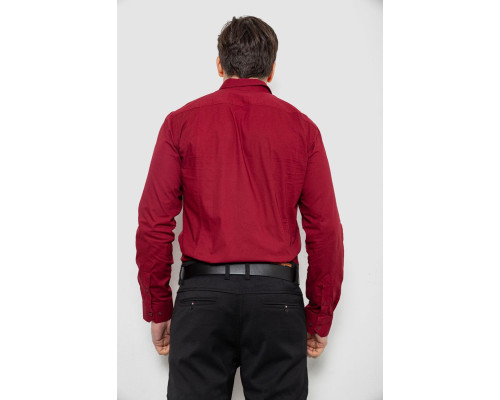 Сорочка чоловіча однотонна, колір бордовий, 186R2013