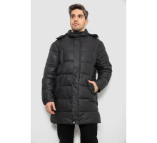 Куртка чоловіча зимова подовжена, колір чорний, 244RH76-10