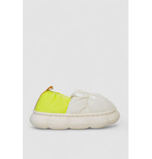 Капці дитячі домашні із задником, колір біло-салатовий, 243R2931