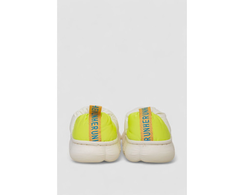 Капці дитячі домашні із задником, колір біло-салатовий, 243R2931