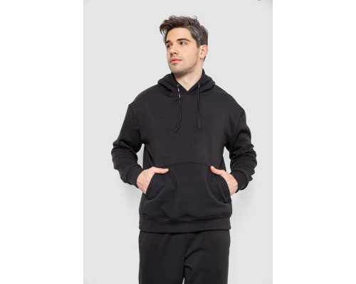 Спорт костюм чоловічий на флісі, колір чорний, 190R235