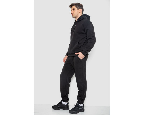 Спорт костюм чоловічий на флісі, колір чорний, 190R235