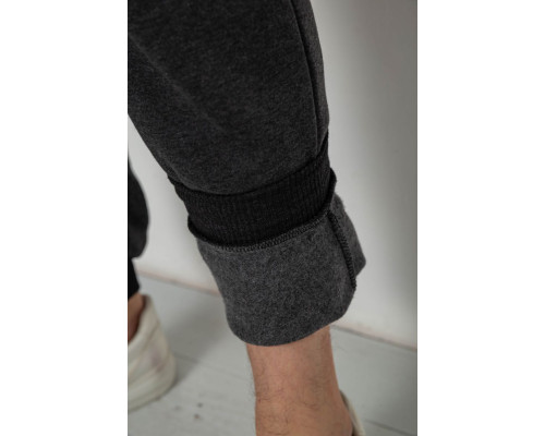 Спортивні чоловічі штани на флісі, колір темно-сірий, 238R56910-5