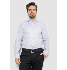 Сорочка чоловіча однотонна з принтом, колір білий, 186R2114
