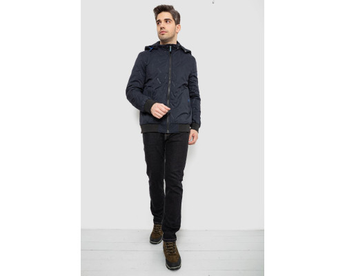 Куртка чоловіча демісезонна з капюшоном, колір синій, 244RL-9882AL
