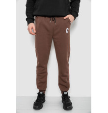 Спортивні штани чоловічі на флісі, колір коричневий, 129RA9995