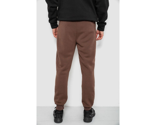 Спортивні штани чоловічі на флісі, колір коричневий, 129RA9995