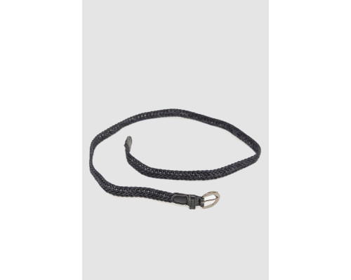 Ремінь жіночий плетений текстильний, колір чорний, 196R1010W3