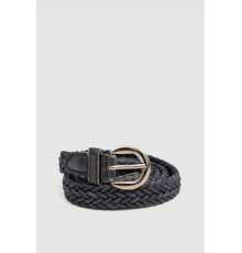 Ремінь жіночий плетений текстильний, колір чорний, 196R1010W3