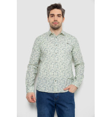 Сорочка чоловіча однотонна з принтом, колір жовтий, 186R2115