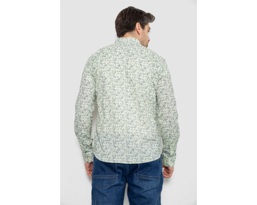 Сорочка чоловіча однотонна з принтом, колір жовтий, 186R2115