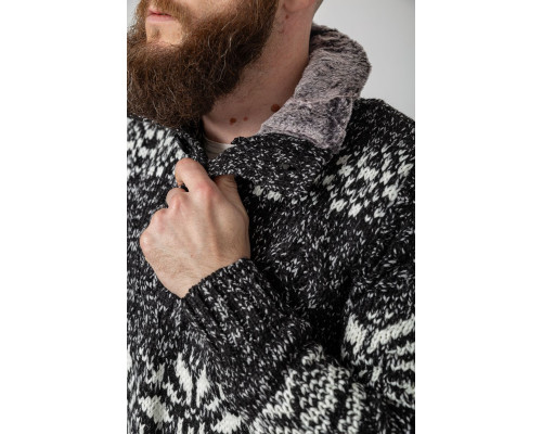 Светр чоловічий, колір чорно-сірий, 214R10321